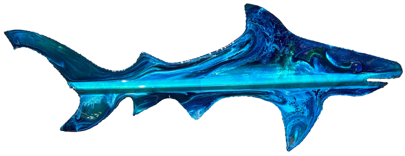 Sharks - 10th Avenue West Studios | One-Of-A-Kind Handmade Torch-Cut Metal Art